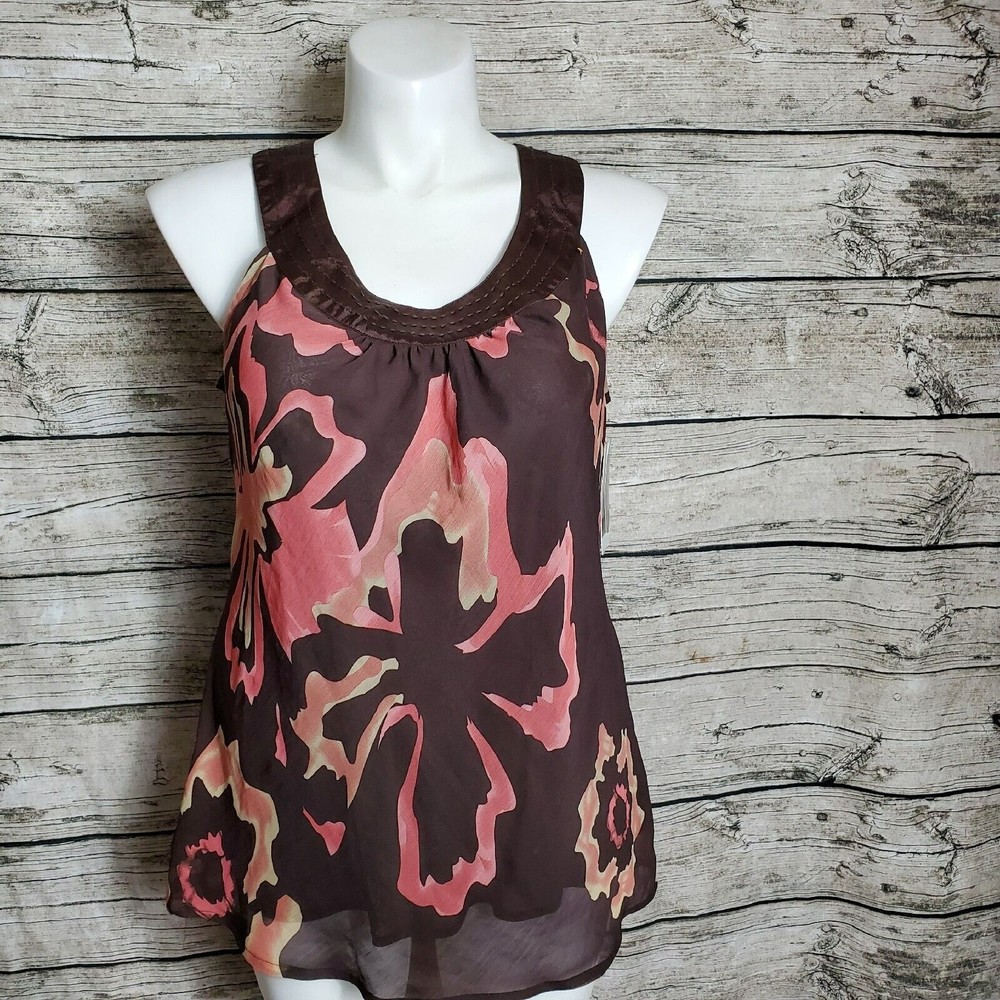 Hillard And Hanson color dp choc w taupe Top Size XL Reg $30.00
